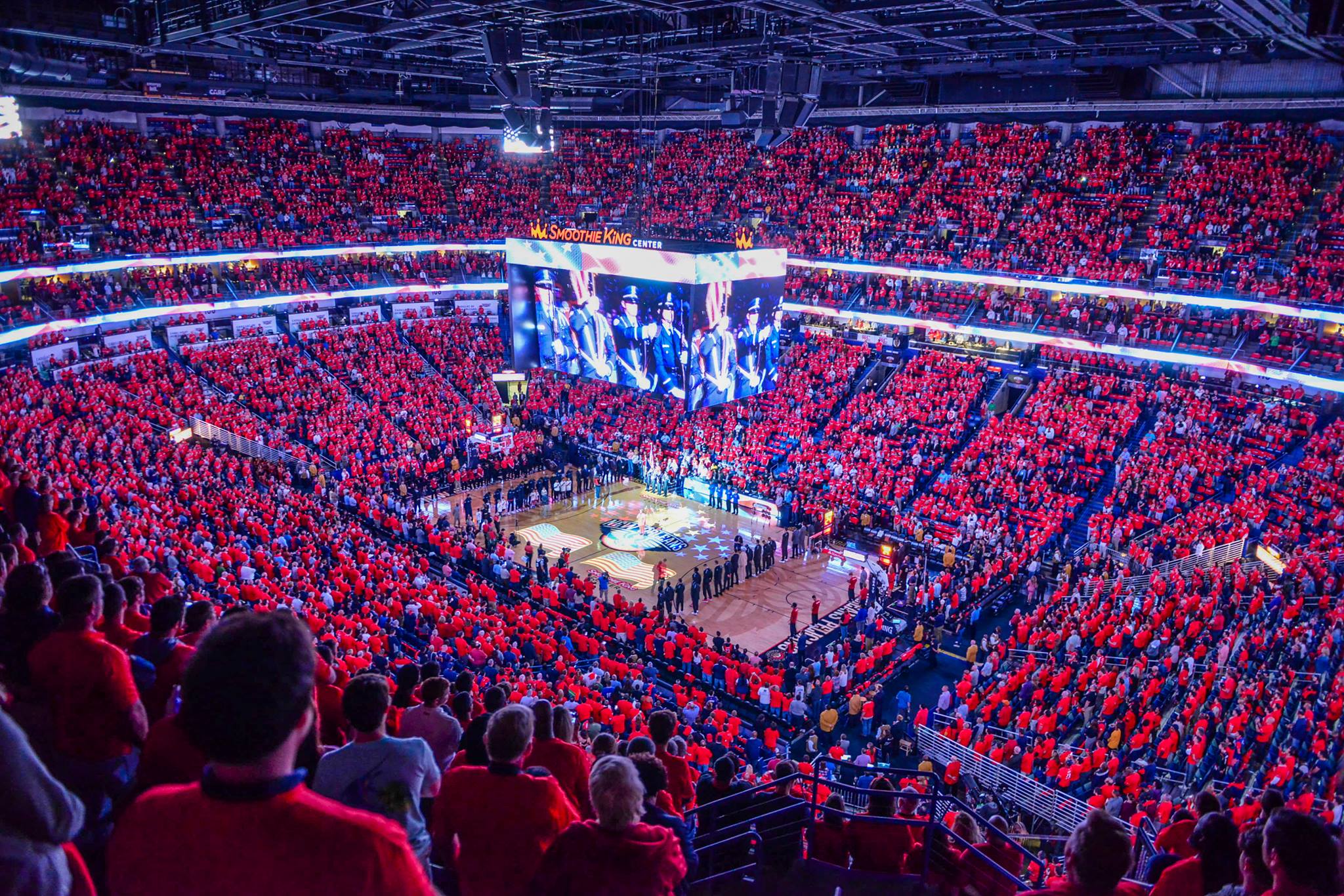 smoothie king center basketball game fun in new orleans